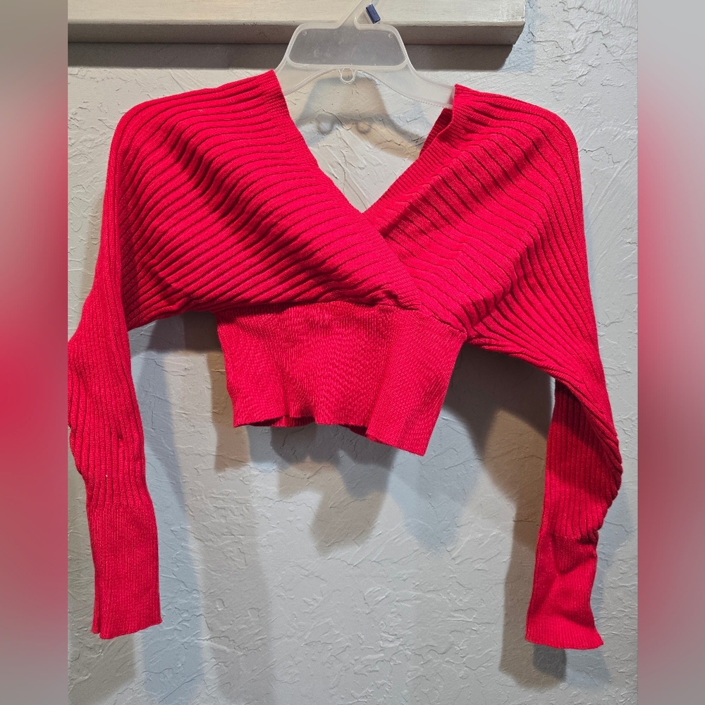 Shein Red Crop Top Women Medium